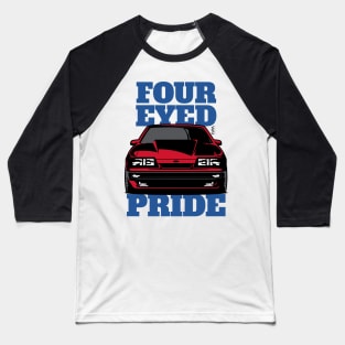 Foxbody 5.0 Ford Mustang Four Eyed Pride Baseball T-Shirt